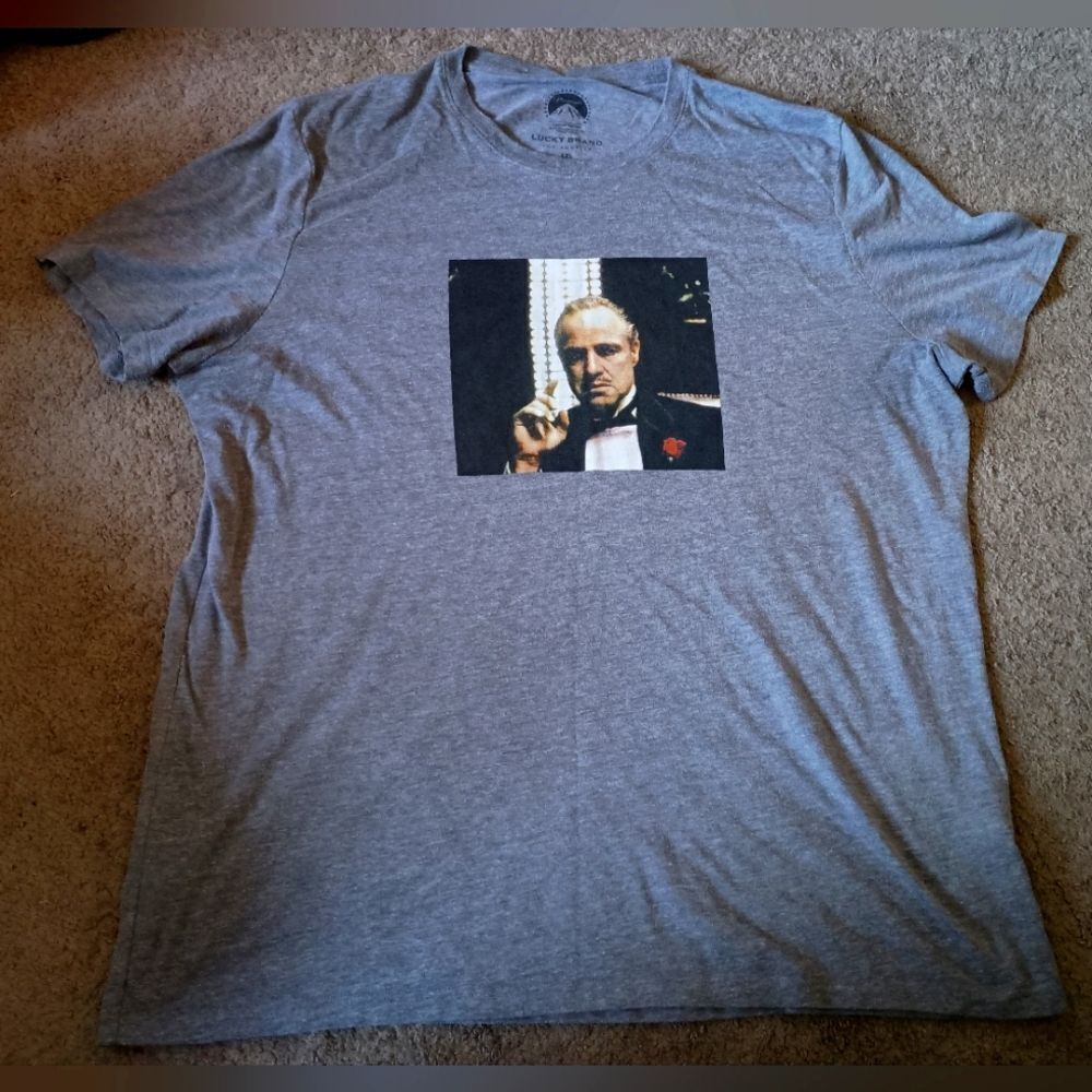 The Godfather Grey Graphic T-shirt SS Men's Size XXL PRE-OWNED